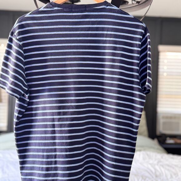 Polo Ralph Lauren Classic Fit Striped T-Shirt Navy Blue Size M - Picture 7 of 10